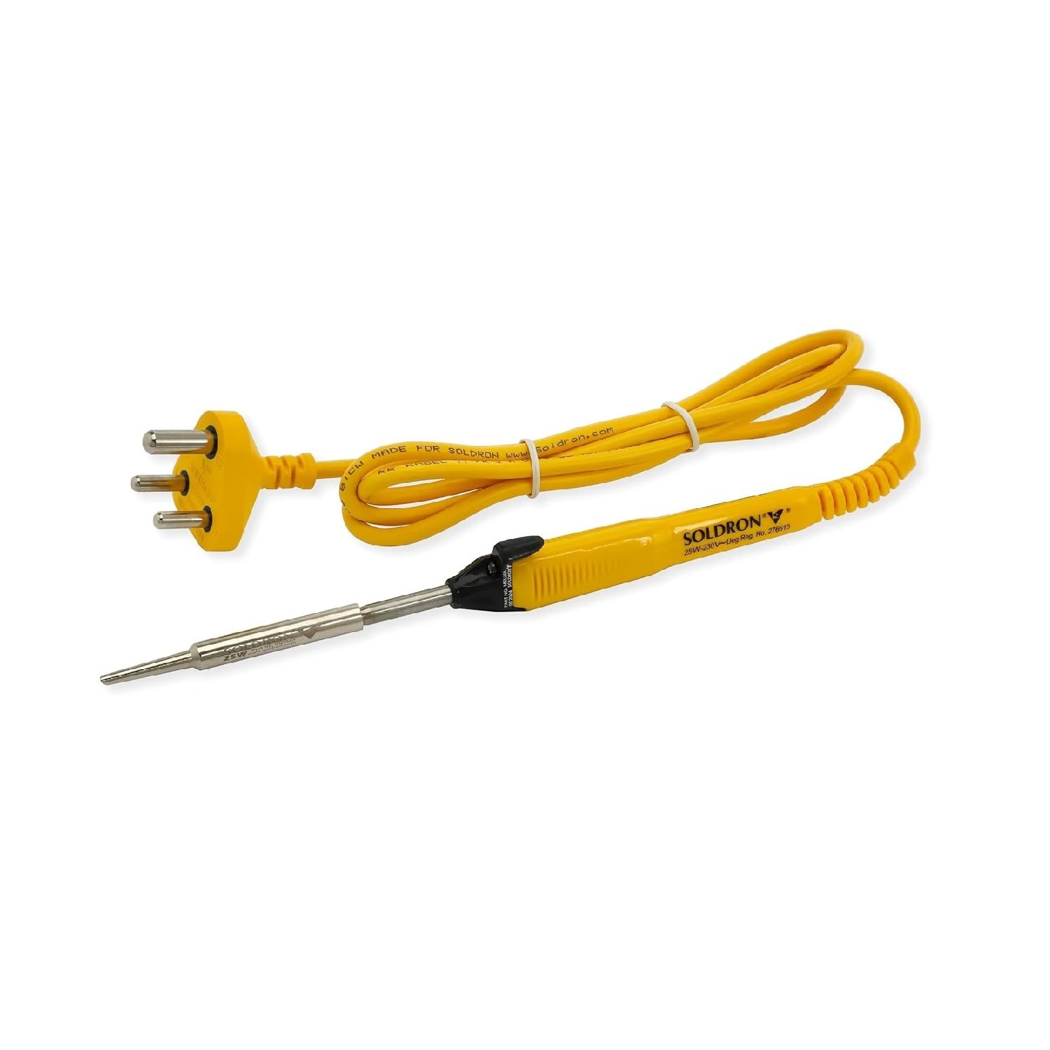 Soldron 25W 230V High-Precision Soldering Iron – Fast Heating with 3-Pin Grounded Plug